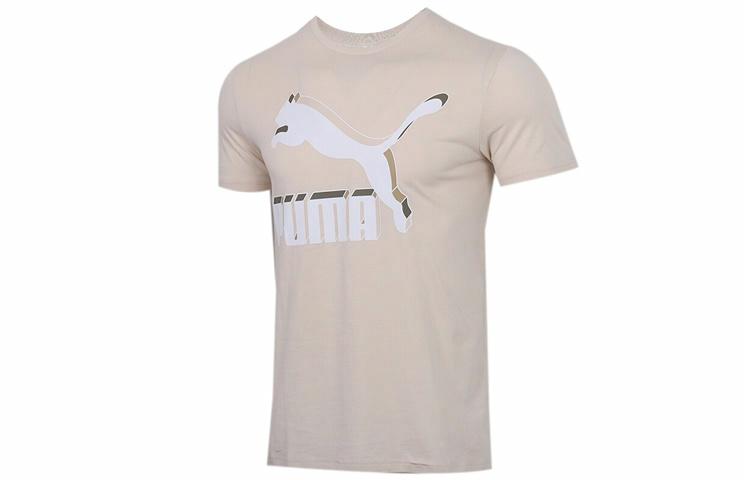 Мужская футболка PUMA Classics (светло-бежевая) — фото 1