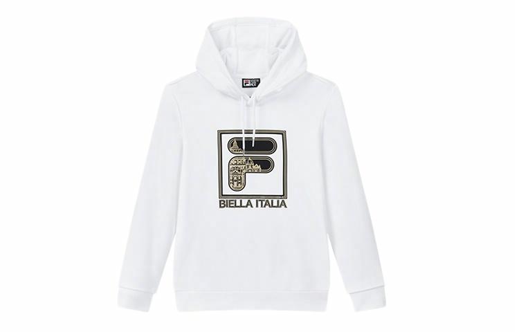 Мужское худи Fila С капюшоном (белое)