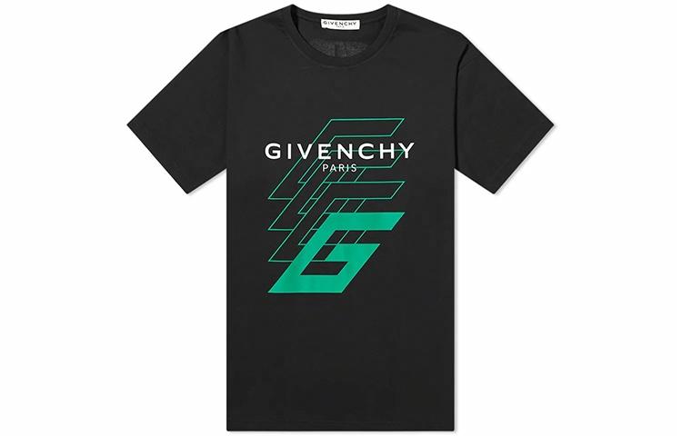 Мужская футболка Givenchy Текстовый Логотип (черная)