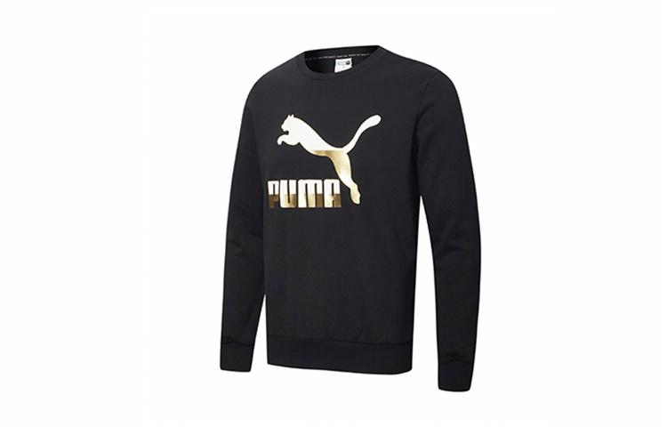 Мужское худи PUMA Classics (черно-золотое) — фото 1