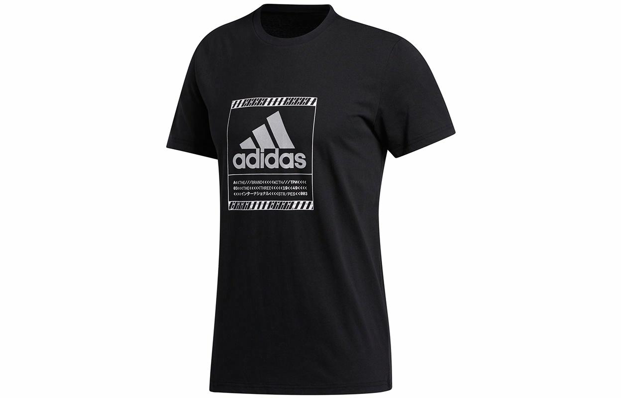 Мужская футболка adidas Badge of Sport Metallic (черная) — фото 1