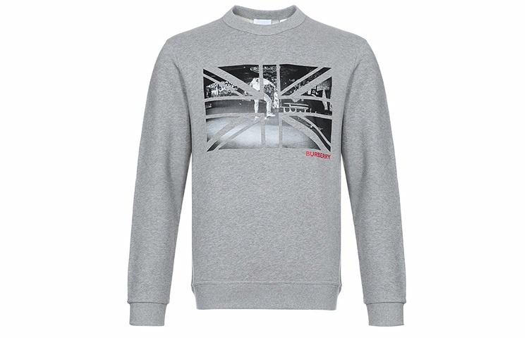 Мужское худи Burberry Logo (светло-серое)