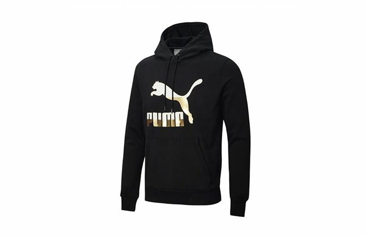 Мужское худи PUMA Classics (черно-золотое) — фото 1