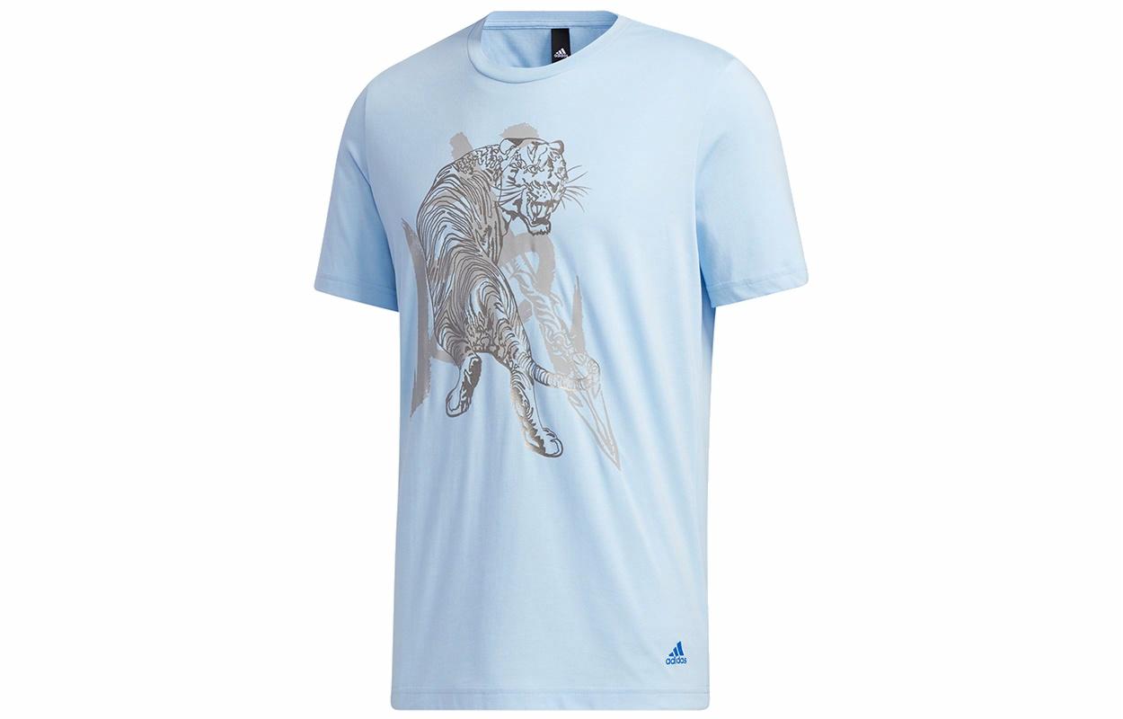 Мужская футболка adidas Wj Gfx Tee (синяя) — фото 1