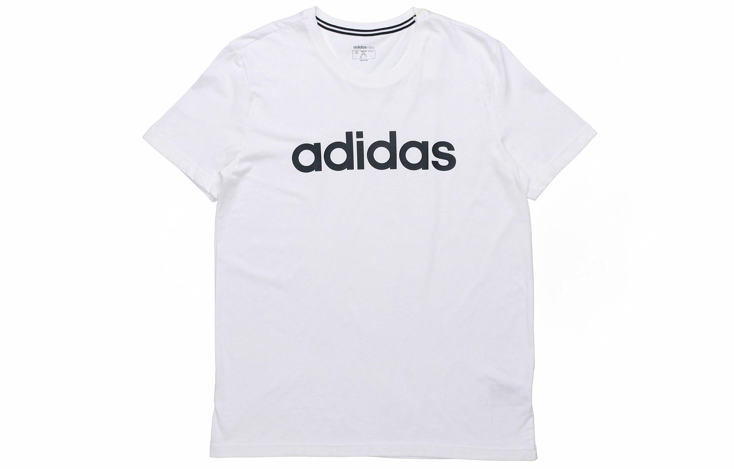 Мужская футболка adidas neo M Esntl Lg T 1 (белая) — фото 1