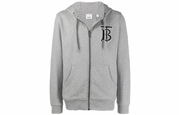 Мужское худи Burberry Logo (светло-серое)