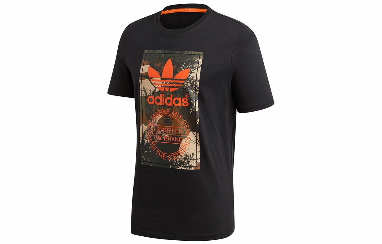 Мужская футболка adidas Camo Tongue Tee (черная) — фото 1