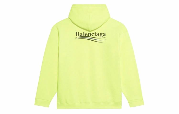 Мужское худи Balenciaga Political Campaign (неоново-желтое)