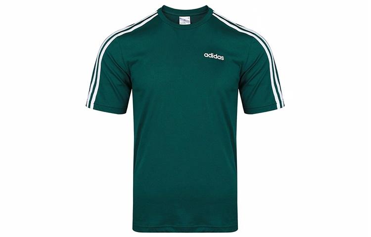 Мужская футболка adidas E 3S Tee (темно-зеленая) — фото 1
