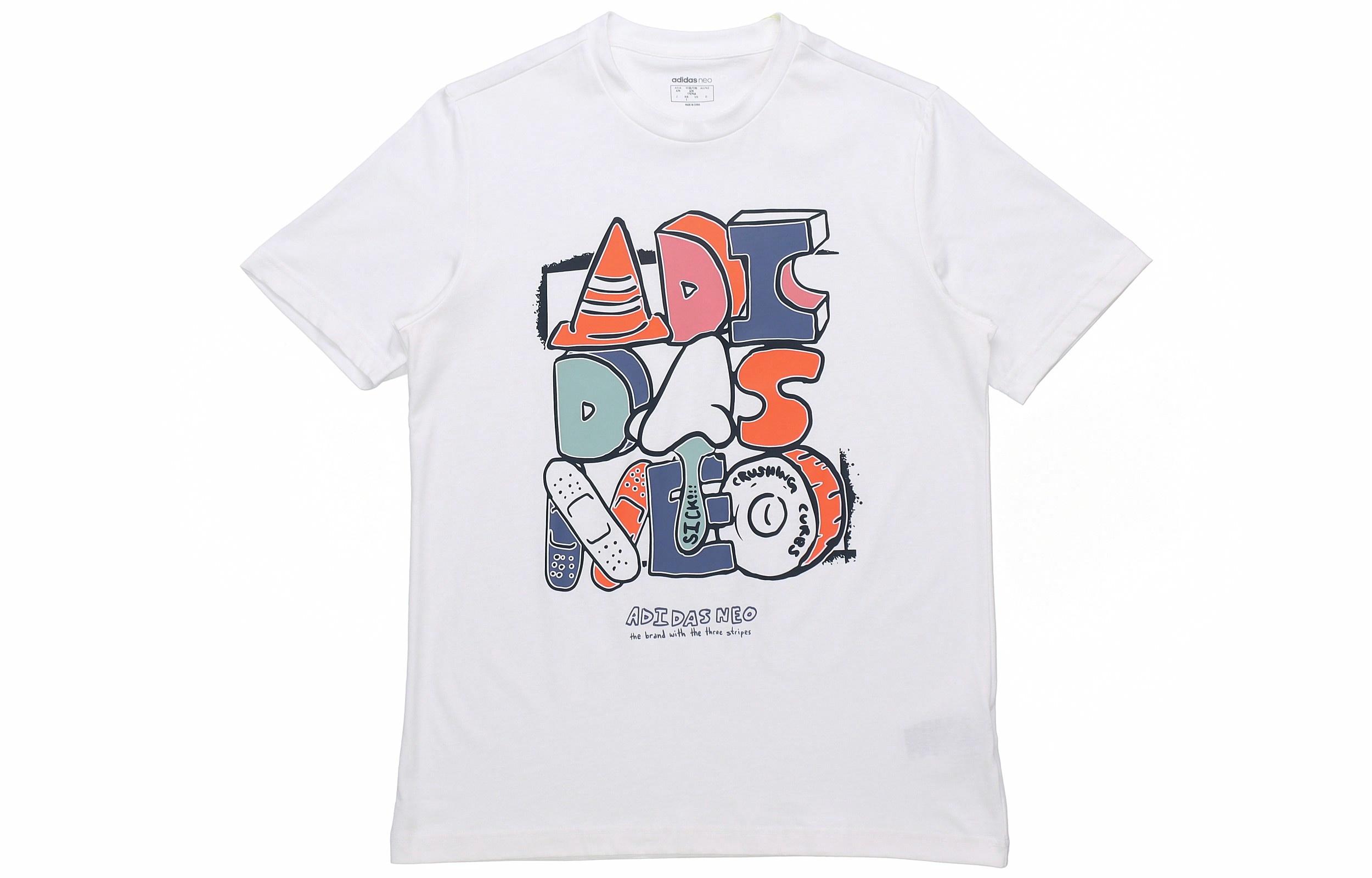 Мужская футболка adidas neo M Ssfv5 Tee1 LogoT (белая) — фото 1