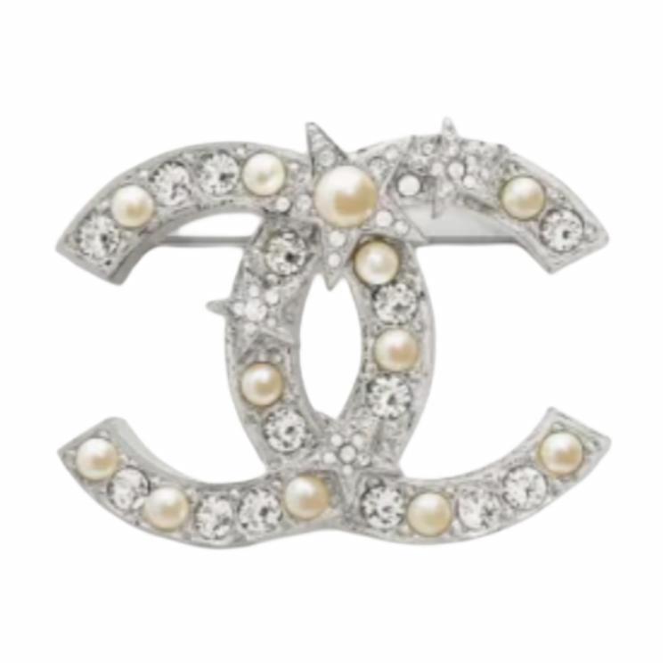 Брошь Chanel 25S (серебряная)