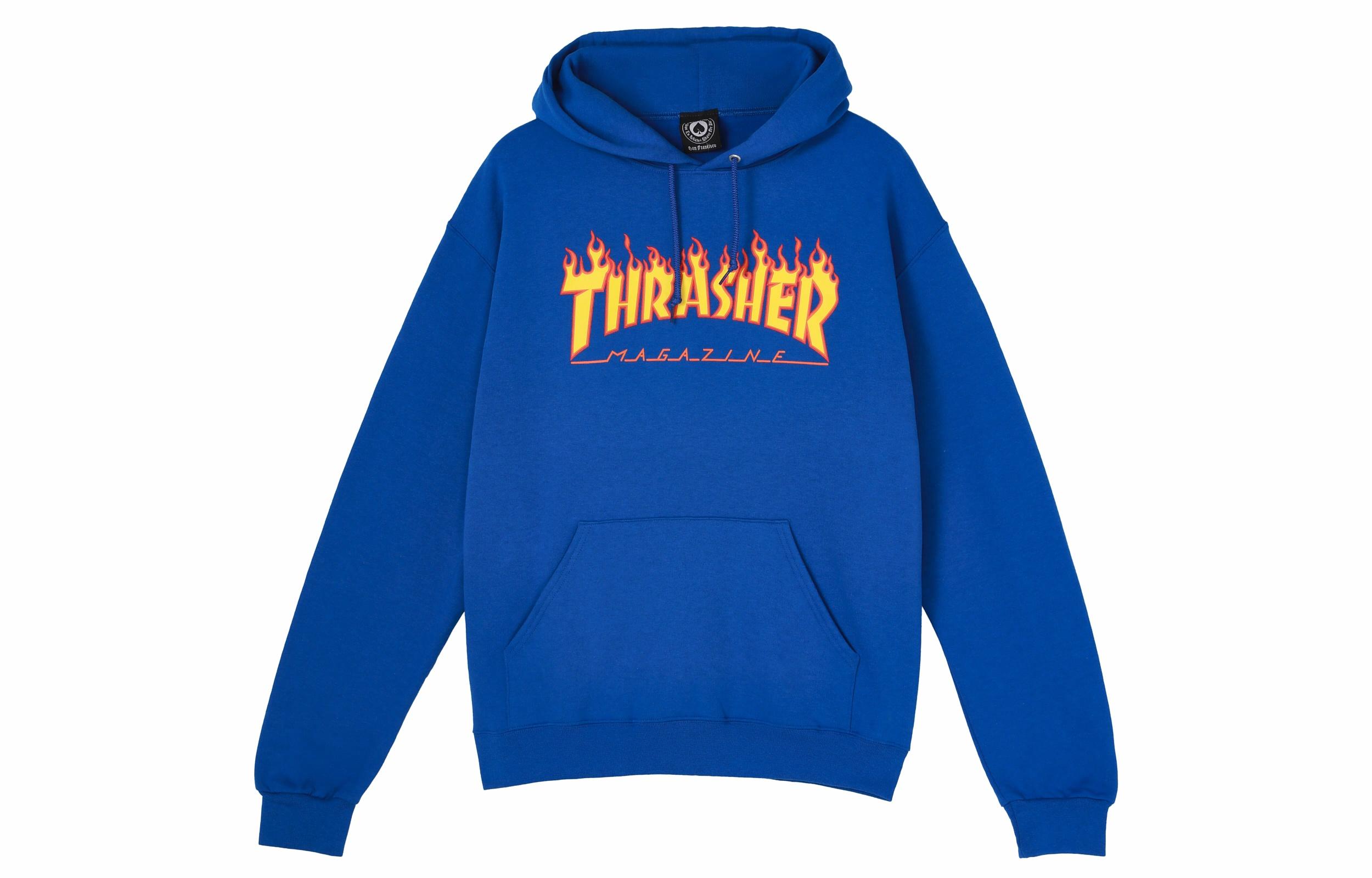 Худи Thrasher Flame Logo Hood Royal (синее)