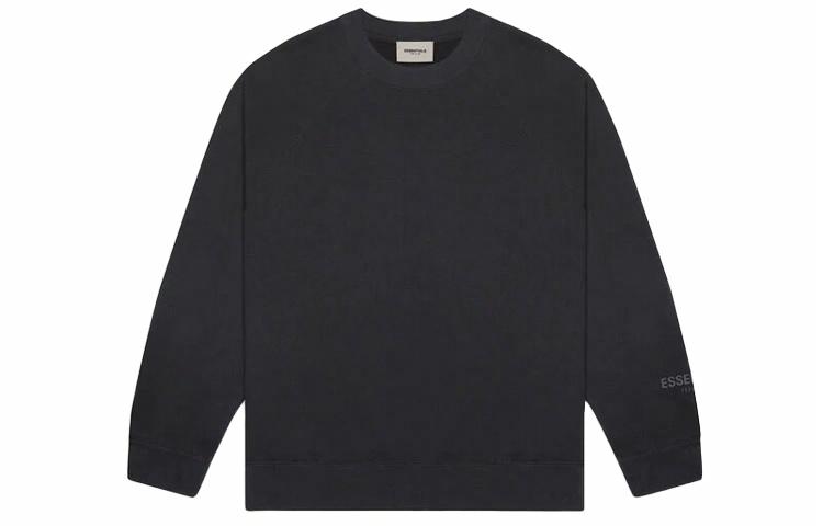 Мужской свитшот Fear of God Essentials FW20 Black Core Crew Neck Sweatshirt (черный) — фото 1