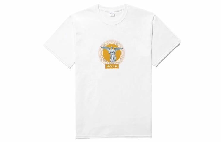 Футболка NOAH Crewneck Print (белая)