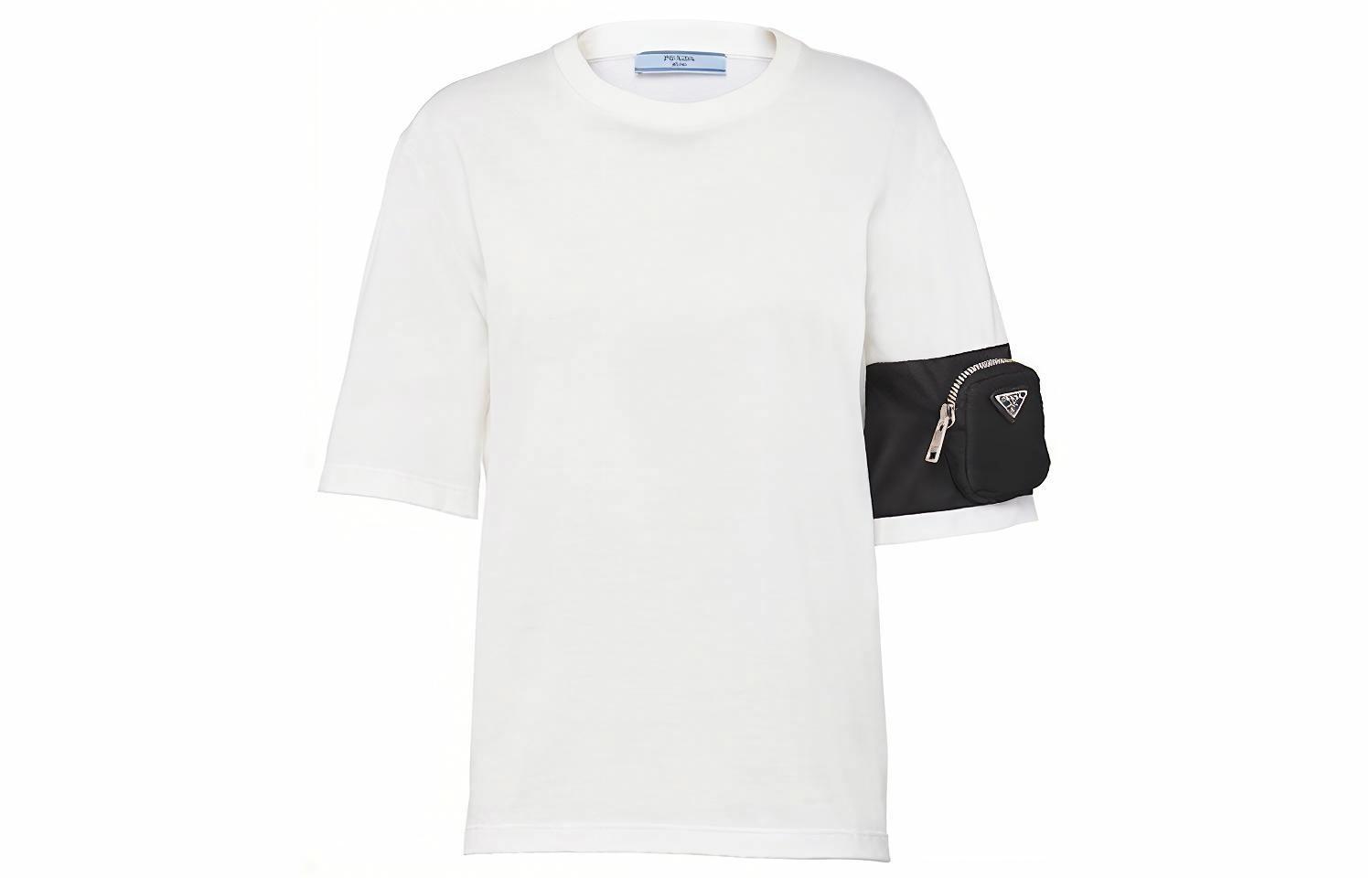 Мужская футболка Prada с карманом (белая)