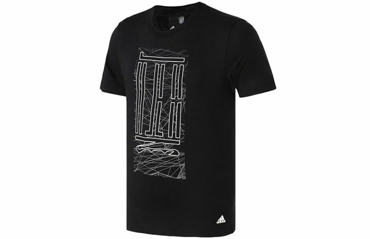Мужская футболка adidas Wj Ss Logo (черная) — фото 1