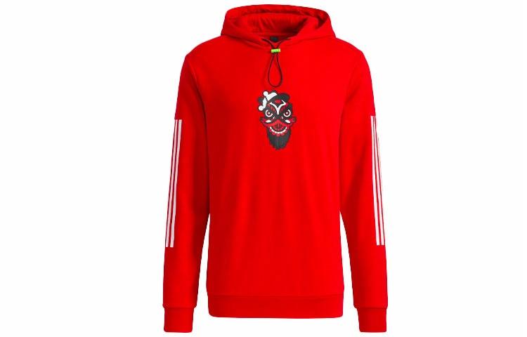 Мужское худи adidas Lion Guan (красное) — фото 1