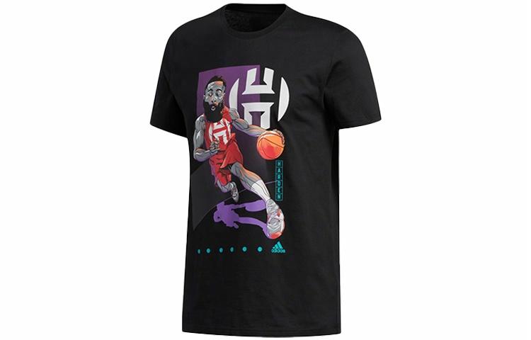 Мужская футболка adidas Basketball (черная) — фото 1