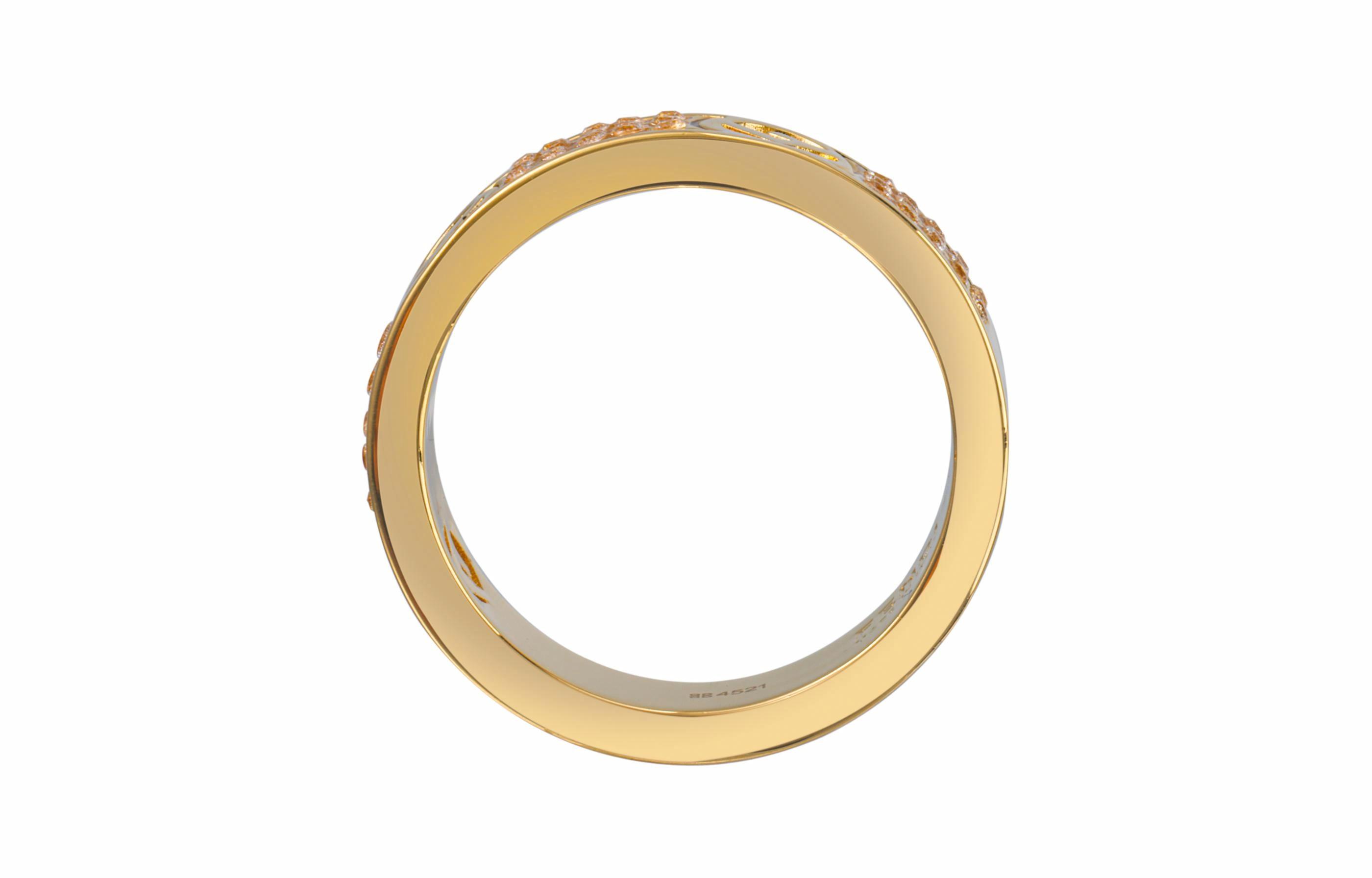 Женское кольцо Fendi Rhinestone F (золотое)