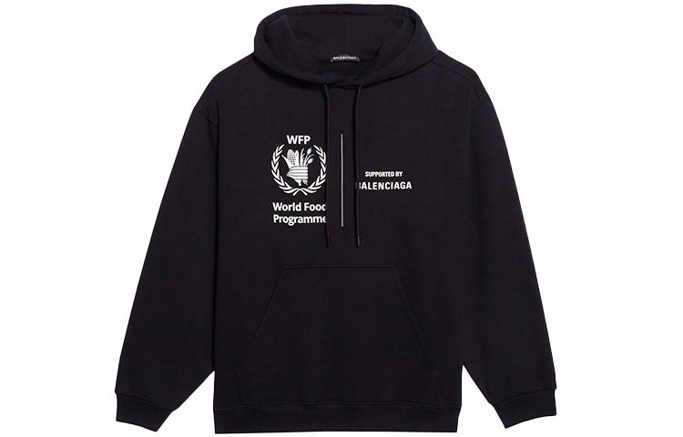 Мужское худи Balenciaga x wfp (черное)