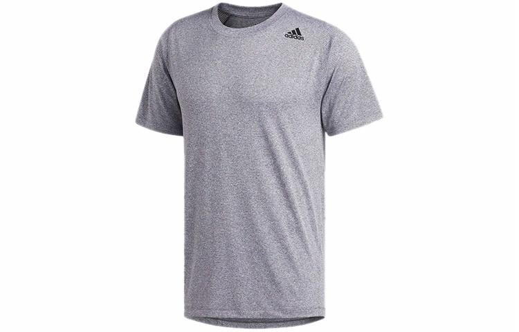 Мужская футболка adidas T (бело-фиолетовая) — фото 1