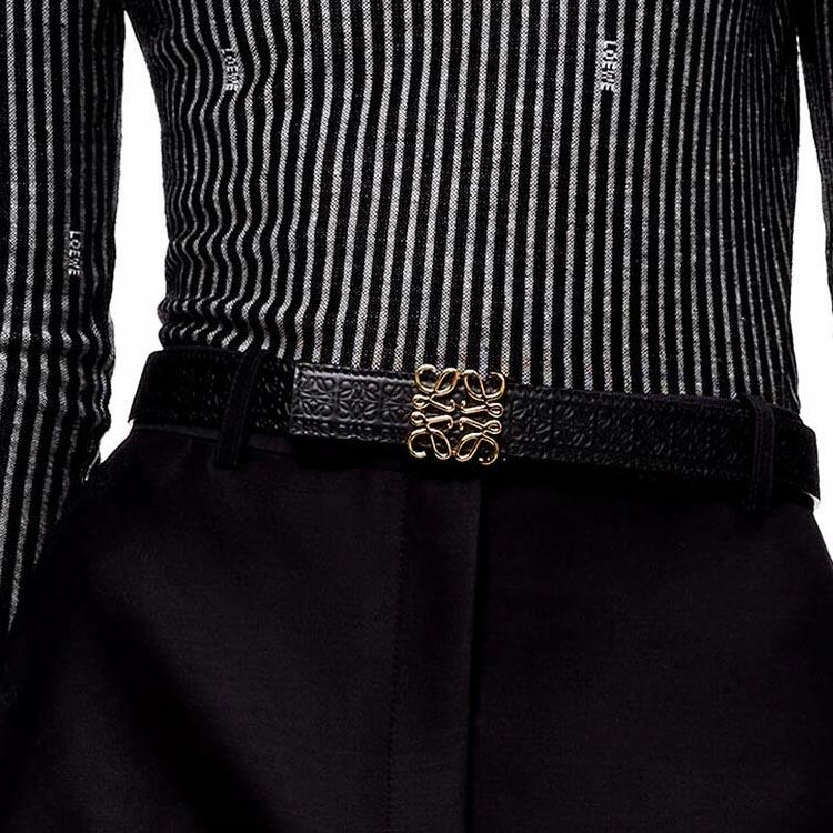 Женский ремень LOEWE 2.8cm (черный) — фото 4