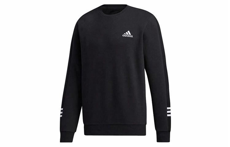 Мужское худи adidas с принтом логотипа (черное) — фото 1