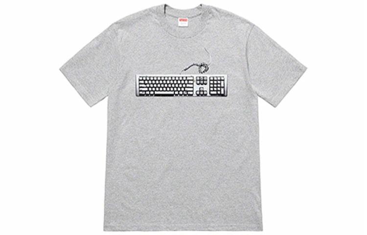 Футболка Supreme SS19 Keyboard Tee (серая)