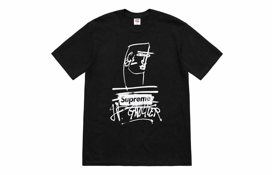 Футболка Supreme SS19 x Jean Paul Gaultier Tee Black (черная) — фото 1