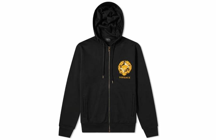 Мужское худи Versace Logo (черное)
