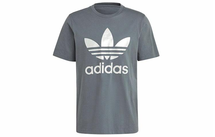 Мужская футболка adidas originals Trefoil Holo T (голубая) — фото 1