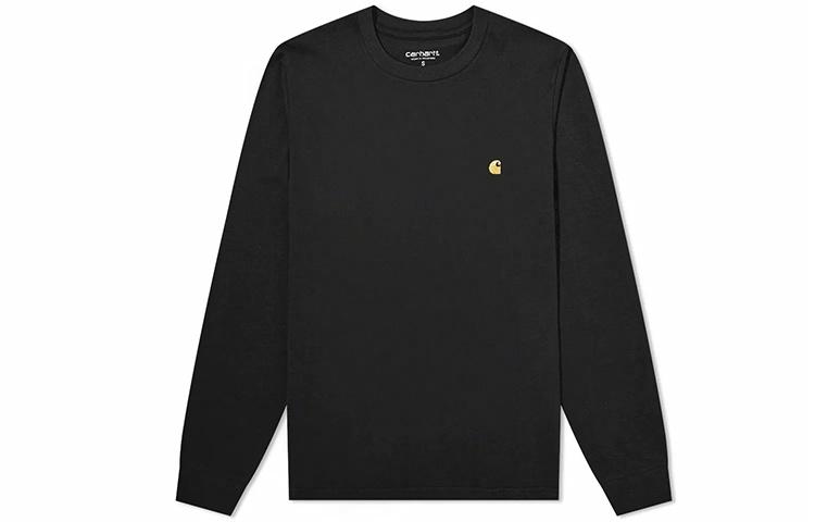 Мужской лонгслив Carhartt WIP Chase Tee (черный) — фото 1