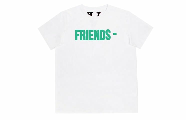 Футболка VLONE (бело-зеленая)