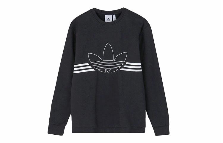 Мужское худи adidas originals Outline Crw Flc (черное) — фото 1