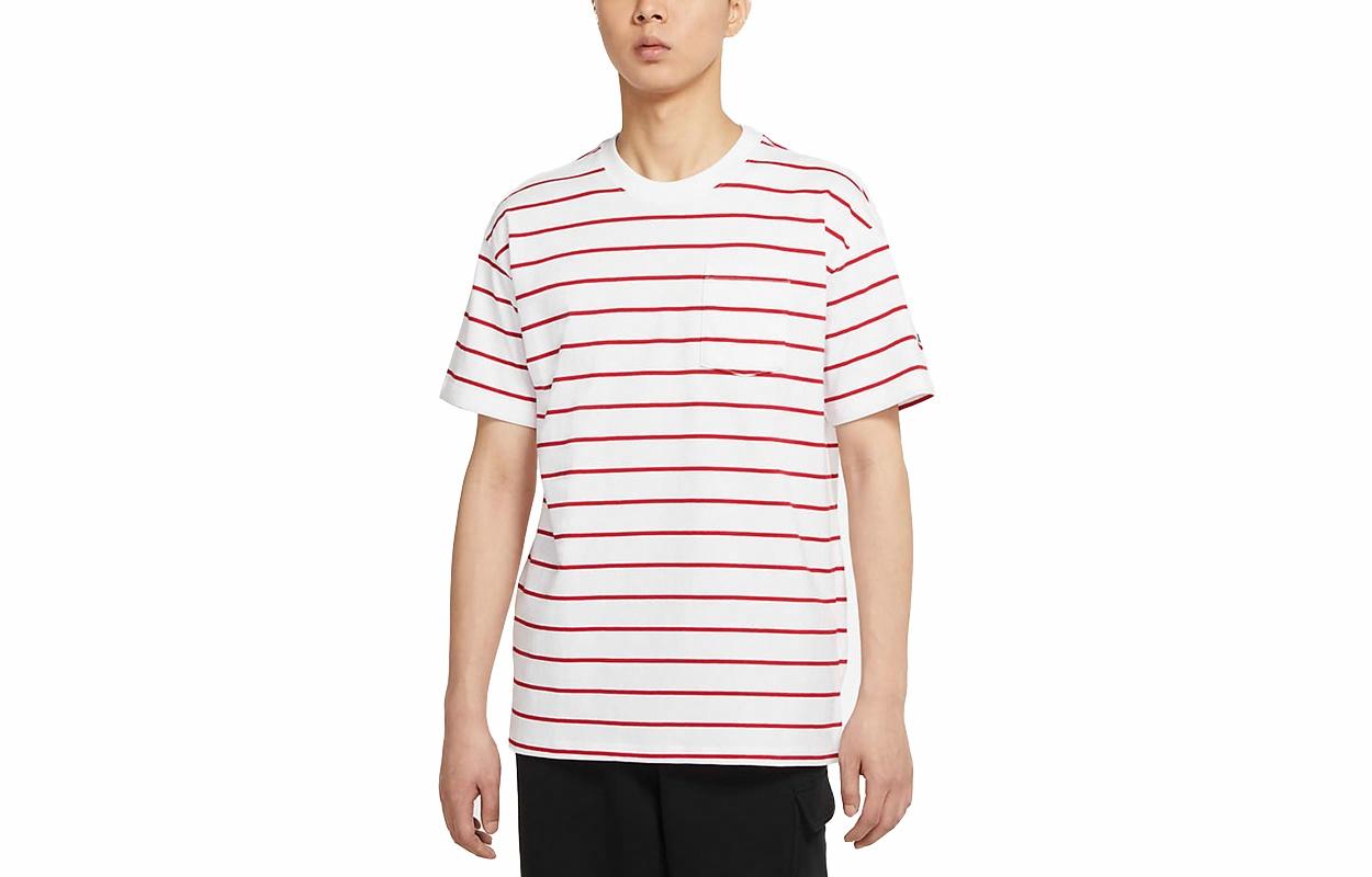 Мужская футболка Nike Linen Blend Stripe Tee (белая в полоску) — фото 3