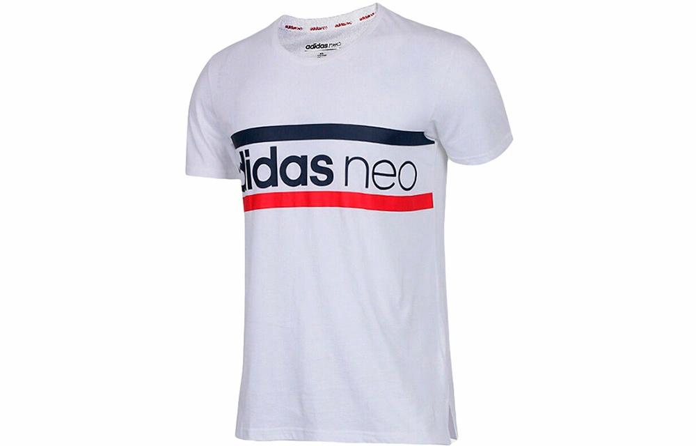 Мужская футболка adidas neo (белая) — фото 1