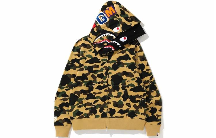 Футболка A BATHING APE Camo Shark (желтая)