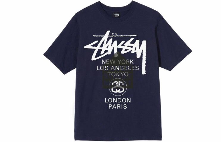 Футболка Stussy x DSM world tour tee (черная) — фото 11