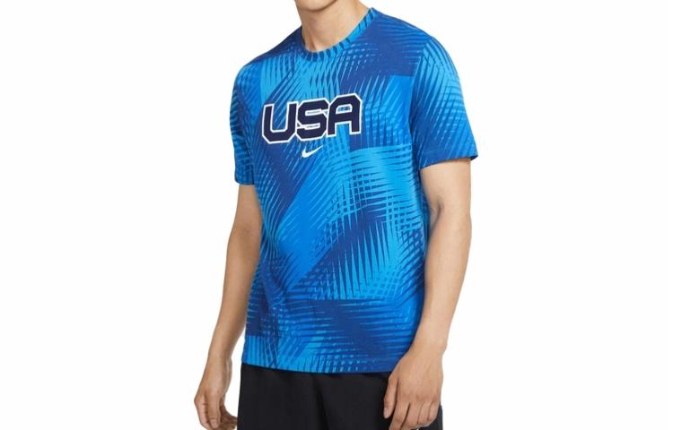 Мужская футболка Nike Dri-FIT Mixed Relays (светло-голубой) — фото 1