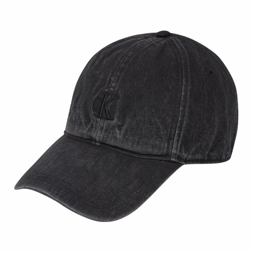 Мужская кепка CALVIN KLEIN Denim Logo Cap (черная)