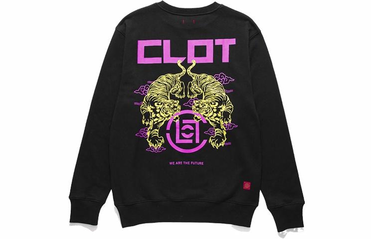 Мужское худи CLOT с круглым вырезом (черное)