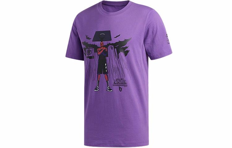 Мужская футболка adidas x Marvel DAME BLK PNTHR T (фиолетовая) — фото 1