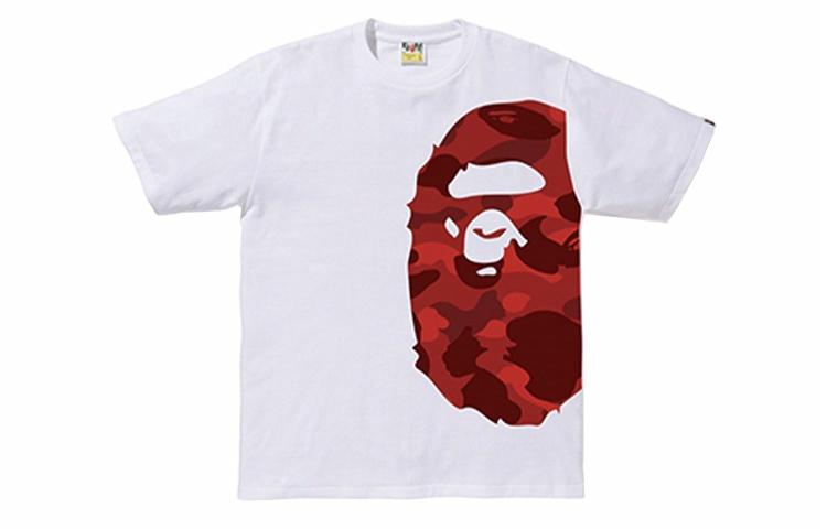 Футболка BAPE Red Camo Big Ape (белая)