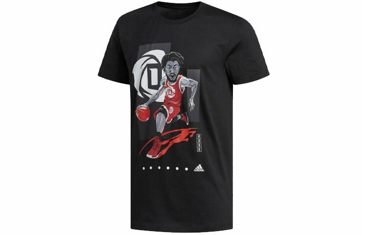 Мужская футболка adidas ROSE GU TEE (черная) — фото 1
