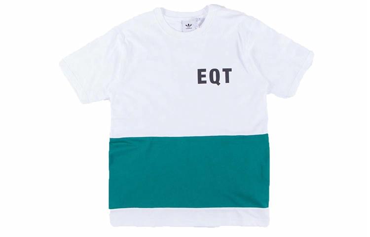 Мужская футболка adidas originals EQT (бело-зеленый) — фото 1