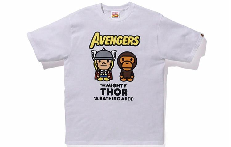 Футболка A BATHING APE x Marvel (белая)
