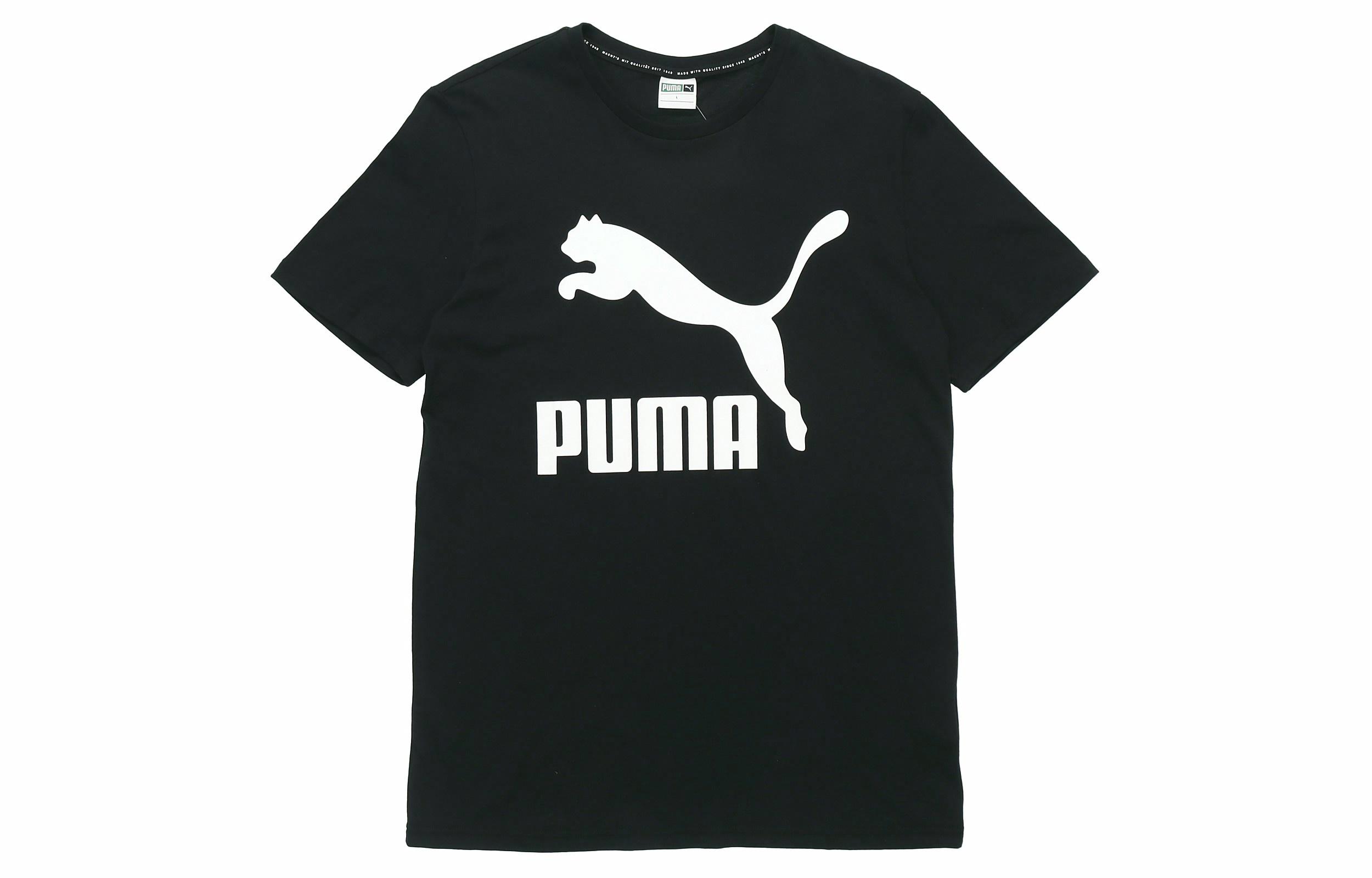 Мужская футболка PUMA Classics Logo (черная) — фото 1
