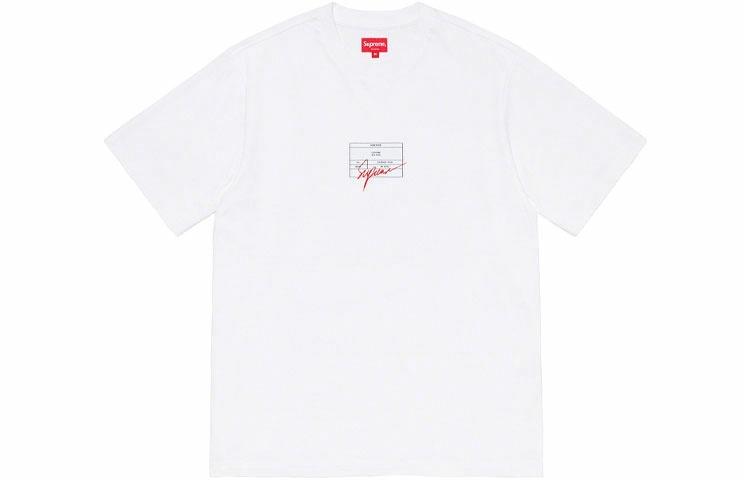 Футболка Supreme SS21 Week 9 Signature Label (белая) — фото 3