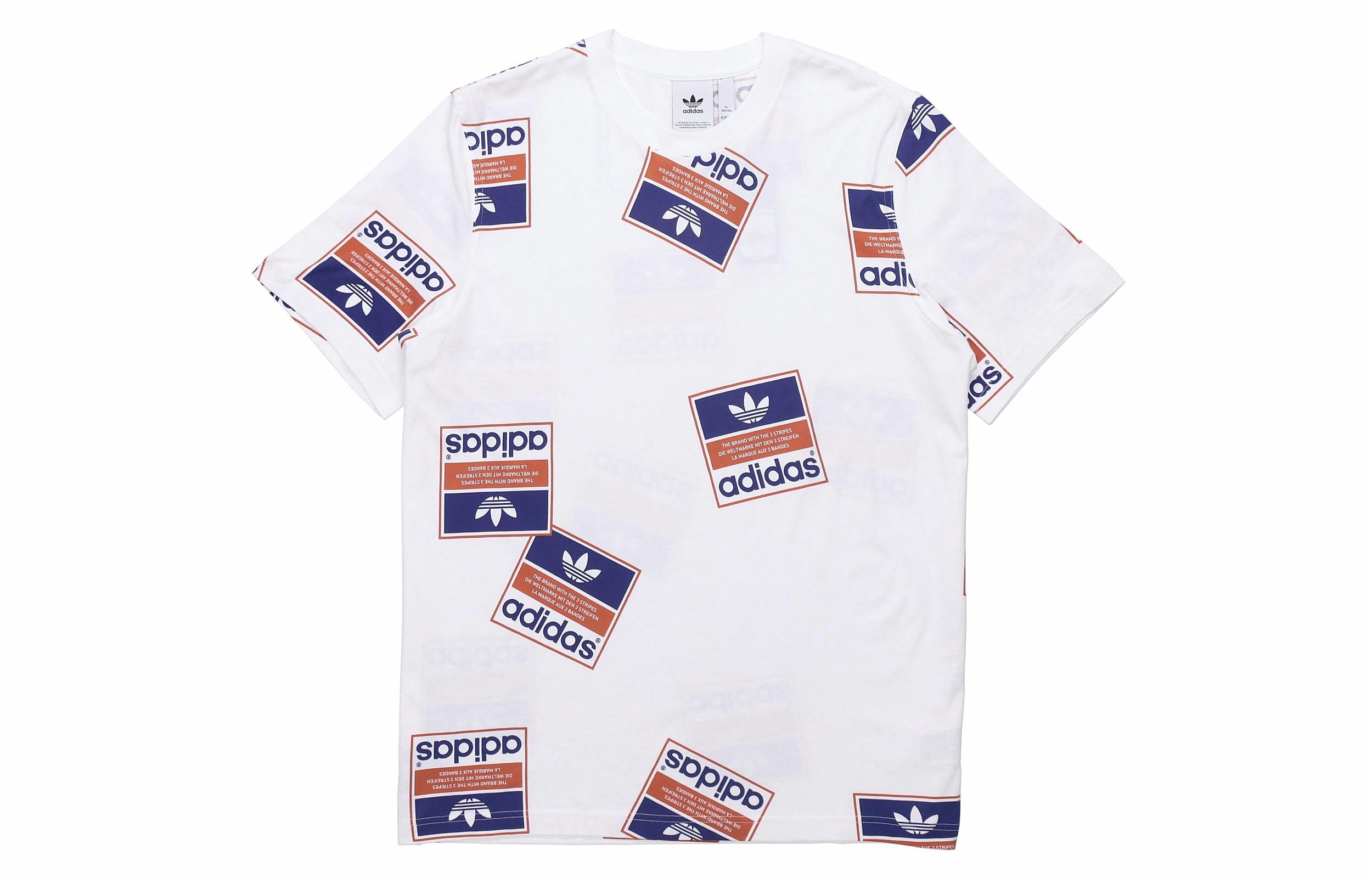 Мужская футболка adidas originals Stckerbomb Tee T (белый) — фото 1