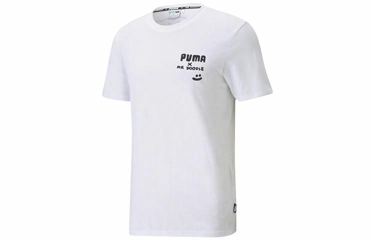 Мужская футболка PUMA x MR DOODLE Logo Point Cool (белая) — фото 1